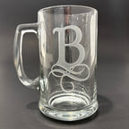 Monogram Glass Beer Mug - 15oz