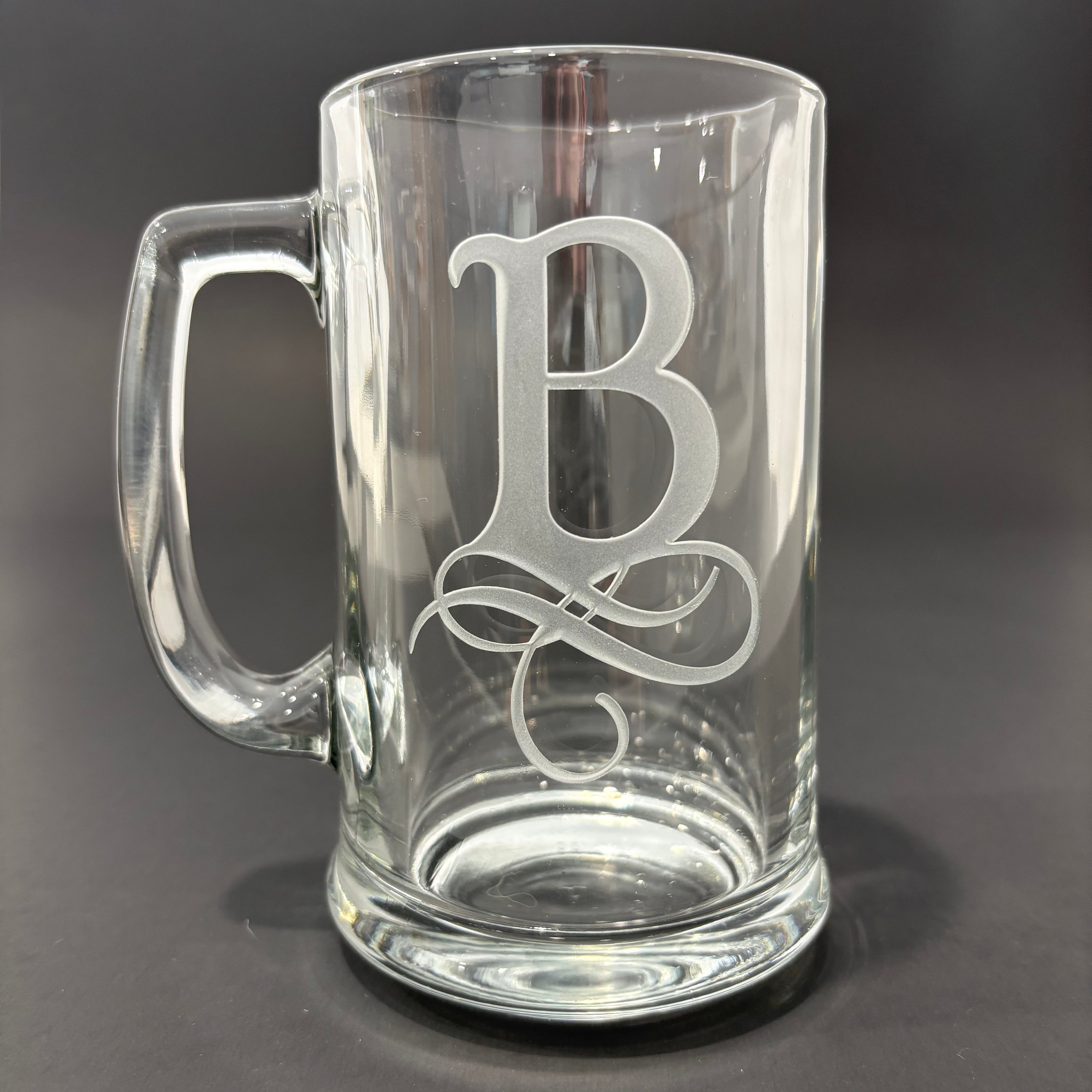 Monogram Glass Beer Mug - 15oz